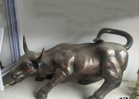 銅雕牛廣場動(dòng)物景觀擺件 