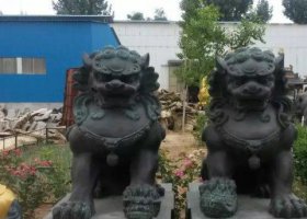 鑄銅獅子看門獅子銅雕 