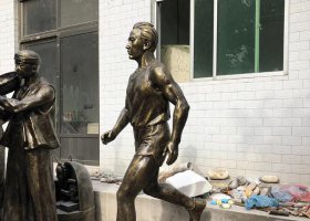 城市運動雕塑籃球 跑步雕塑制作 籃球雕塑運動獎杯廣場男生