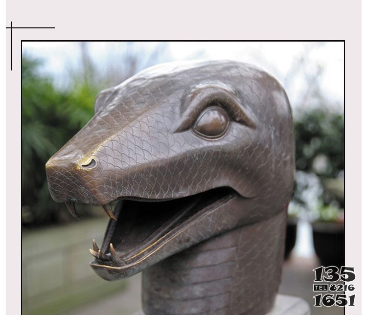蛇獸首銅雕 獸首雕塑生肖游獸首效果圖噴水池圖片