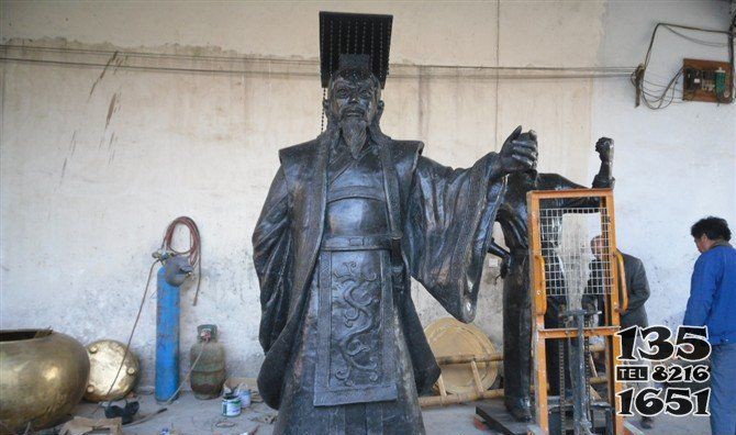 古代人物廣場銅雕 圖片