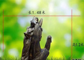 半身馬廣場銅雕  