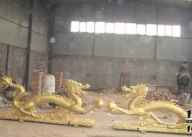 雙龍戲珠廣場銅雕 