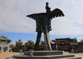 廣場青銅酒樽銅雕 