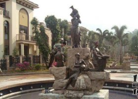 小區(qū)西方美女噴泉人物銅雕 美女雕塑公園歐美植物神話