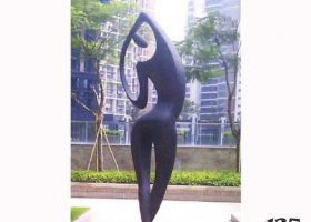 抽象跳舞人物銅雕 