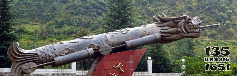 公園火龍出水景觀銅雕 水景雕塑大全隊(duì)伍流程圖成品圖片