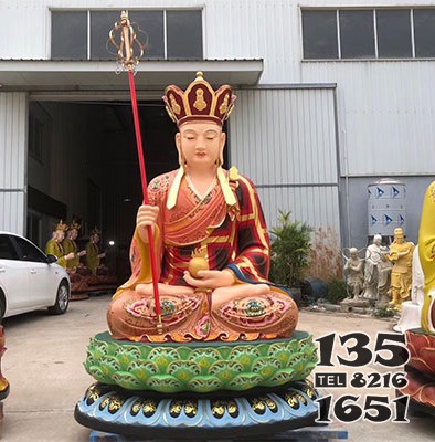 地藏菩薩銅像 地藏雕塑圖片來歷寓意彩繪圖片