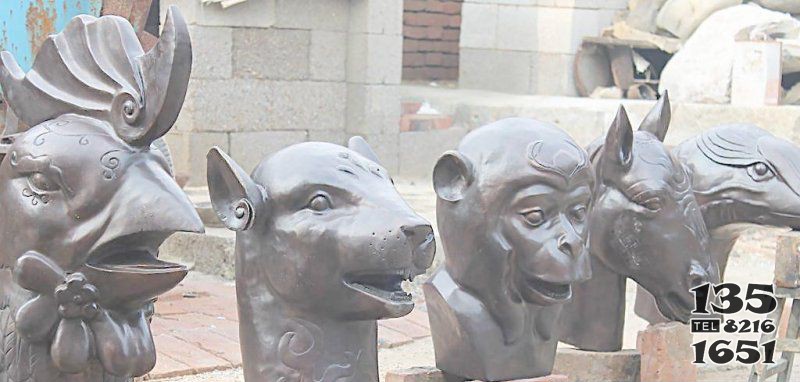十二生肖獸首動物銅雕 獸首雕塑人身大師模型平面圖片