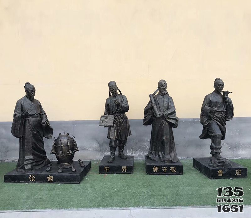 校園古代名人銅雕 名人雕塑景區(qū)地址書法幼兒園圖片
