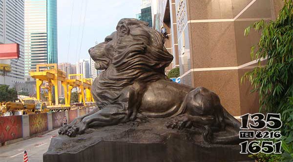 銅雕獅子雕塑 圖片