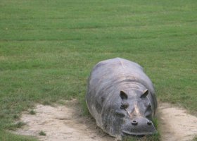 公園趴著的河馬動物銅雕 河馬雕塑抽象小品小區(qū)歐式