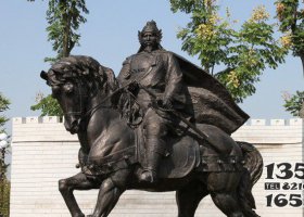將軍騎馬古代人物銅雕 