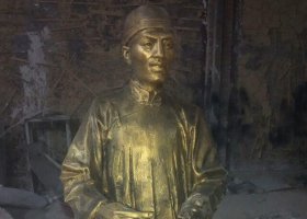 公園古代小品人物銅雕 