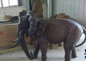 大象銅雕廣場動物雕塑 