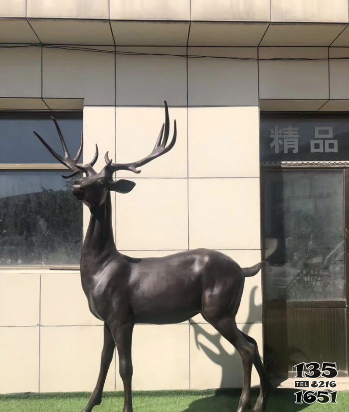 園林鹿銅雕 圖片