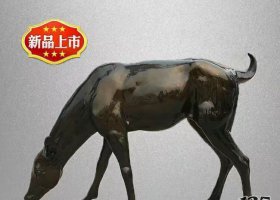 小鹿玻璃鋼仿銅動物雕塑 小鹿雕塑銅雕仿生公共森林