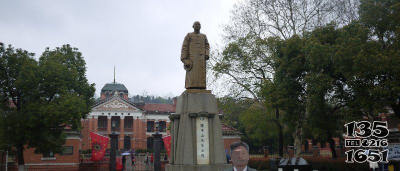 孫校園人物銅雕 圖片