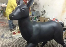 公園鑄銅小鹿動物銅雕 小鹿雕塑園林巧克力泥雕玩偶