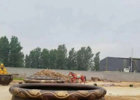 寺廟水缸銅雕 水缸雕塑大水底座鏤空仙鶴