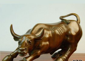 銅雕小區(qū)動物牛擺件 