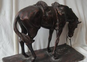 銅雕公園動(dòng)物馬雕塑 