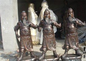 關(guān)公古代人物銅雕 關(guān)公雕塑人物胡春高爾夫山神