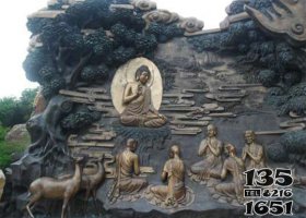 拈花一笑銅佛像浮雕 銅浮雕雕塑浮雕騰龍四平王者