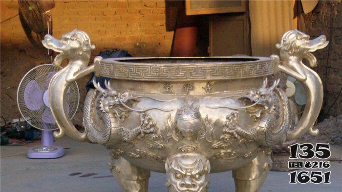 三足圓鼎寶華寺銅鼎 圓鼎雕塑青銅意思價(jià)格工程圖片