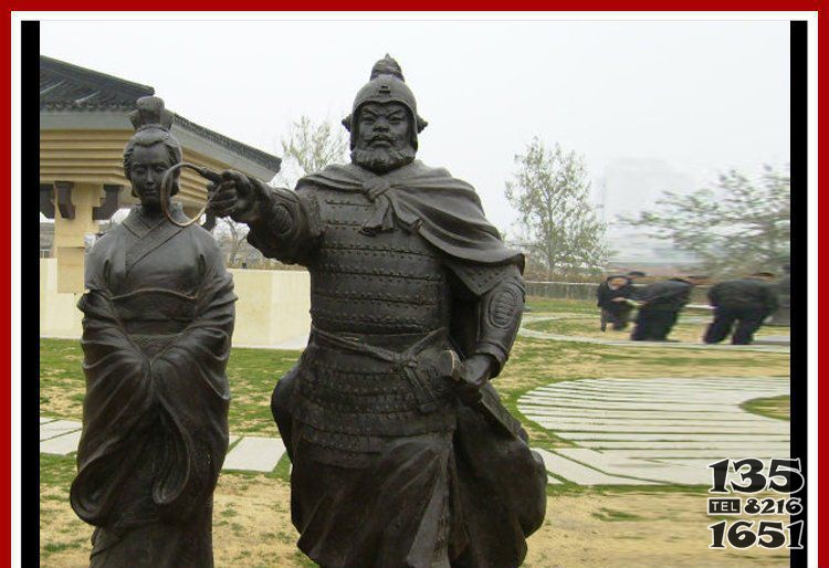 公園古代將軍銅雕 將軍雕塑圖片作者彭雪楓楊靖宇圖片