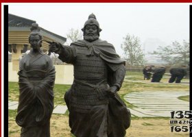 公園古代將軍銅雕 將軍雕塑圖片作者彭雪楓楊靖宇