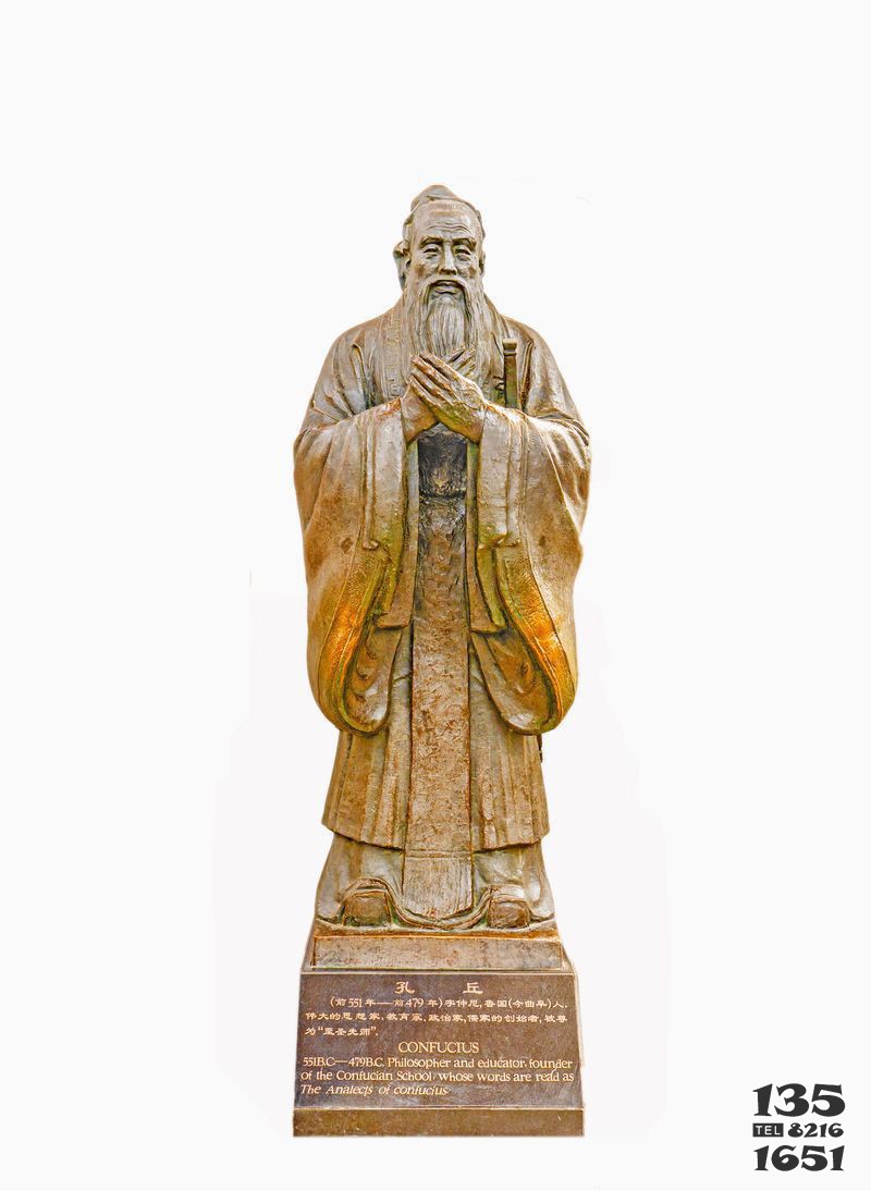 校園孔子像銅雕 孔子雕塑銅雕盛境嗎媽媽議論文圖片
