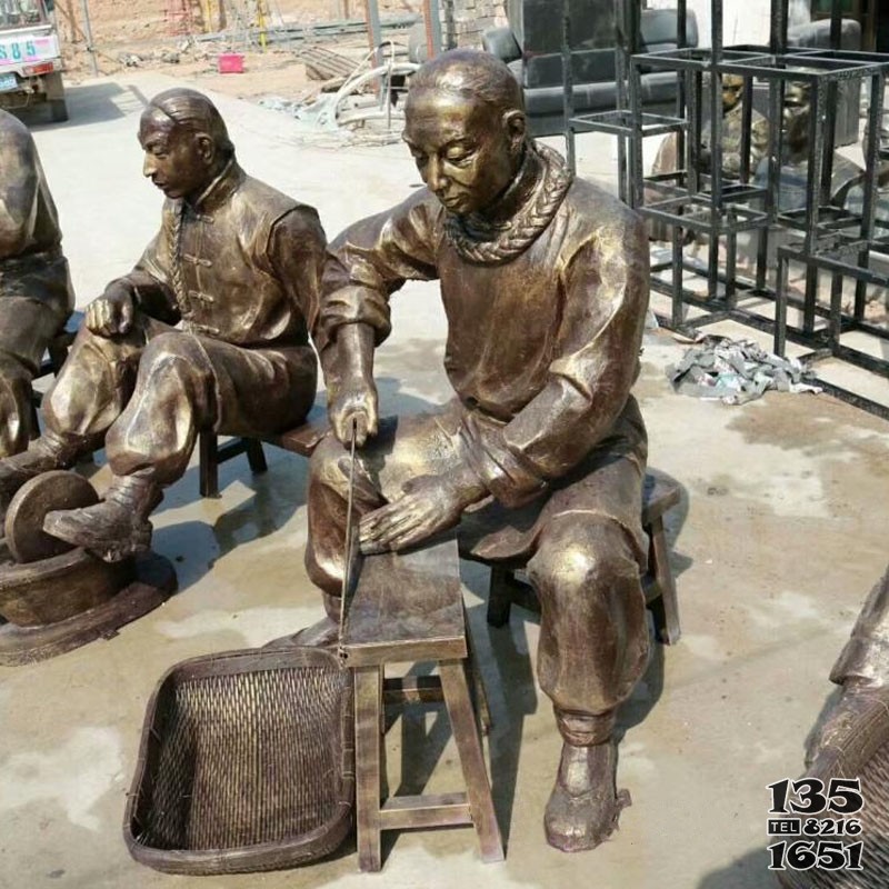 玻璃鋼搗藥制藥文化人物雕塑仿銅古代小孩買糖吃情景雕塑 小孩雕塑情侶恐龍照片海螺圖片