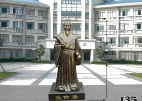 張仲景名醫(yī)銅雕 張仲景雕塑醫(yī)圣塑像筆畫寓意