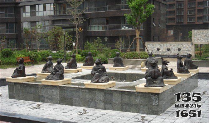 十二生肖小區(qū)景觀銅雕 生肖雕塑銅雕全集歷史木雕圖片