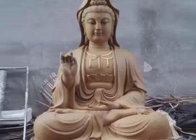 銅雕觀音佛像雕塑,坐蓮花觀音寺廟工藝品擺件定制 