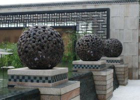 鏤空球小區(qū)玻璃鋼仿銅景觀雕塑 景觀雕塑校園涼亭藝術(shù)品人工