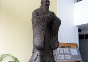 學(xué)校孔子銅雕 孔子雕塑人物立體圖雁塔地標(biāo)