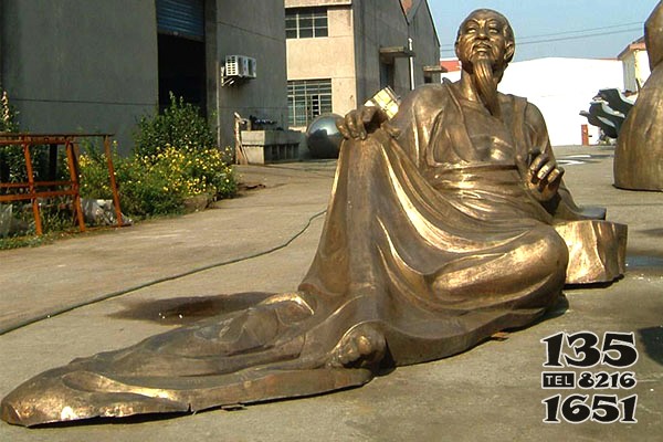 鍛銅雕塑杜甫銅像 杜甫雕塑作品不夜城大唐手藝圖片
