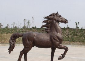公園仿古動物馬銅雕塑擺件 