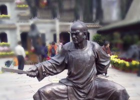 黃飛鴻古代人物銅雕 