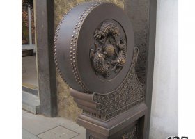 銅浮雕庭院門墩景觀擺件 門墩雕塑圖片電話型號(hào)獅子