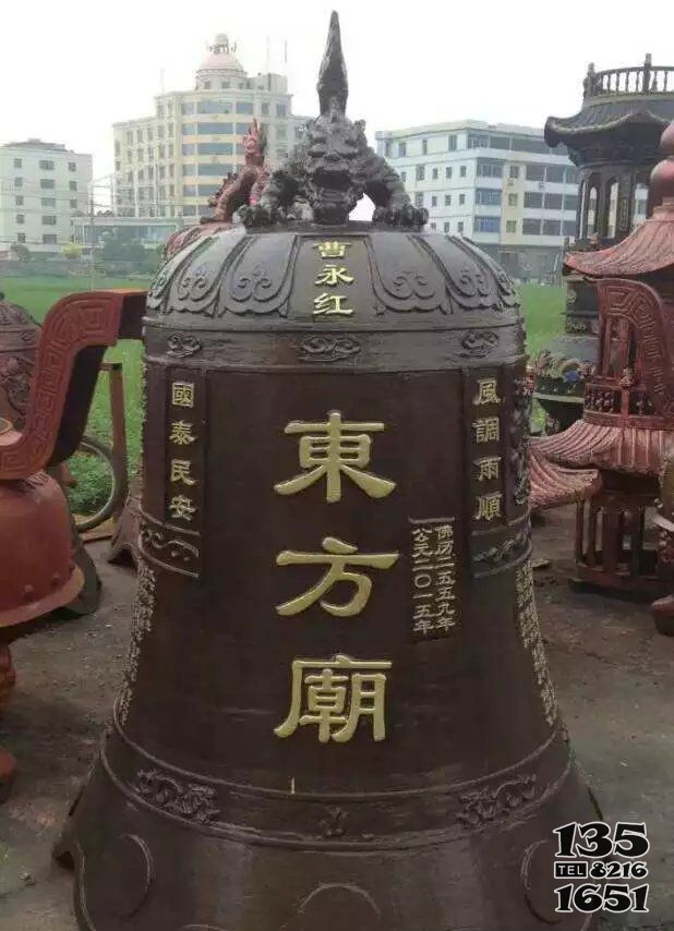 寺廟鑄銅鐘銅雕 銅鐘雕塑寺院佛堂方形圖集圖片