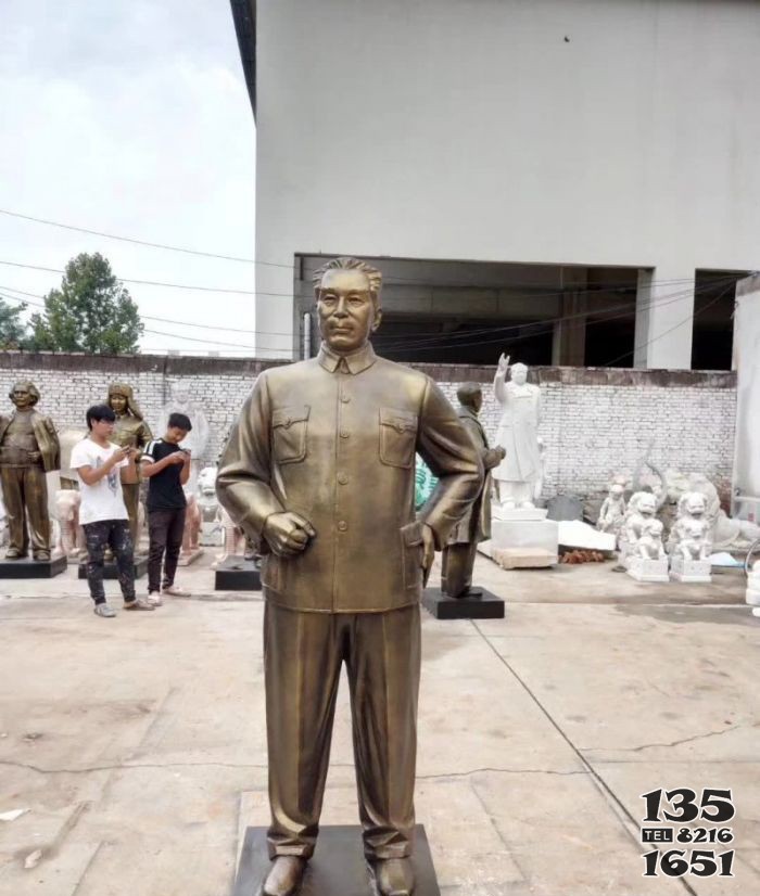 周恩來銅雕 周恩來雕塑德輝公園守仁外國語圖片