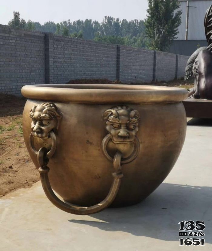 寺廟銅雕水缸 水缸雕塑大全器物圖紙工具圖片
