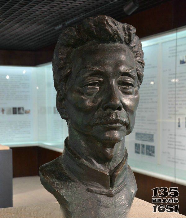 魯迅胸像名人銅雕 魯迅雕塑素材李遂李向群成就圖片
