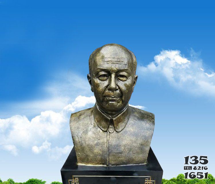 廣場銅雕錢學(xué)森頭像人物雕塑 錢學(xué)森雕塑門口胸像樣子含義圖片
