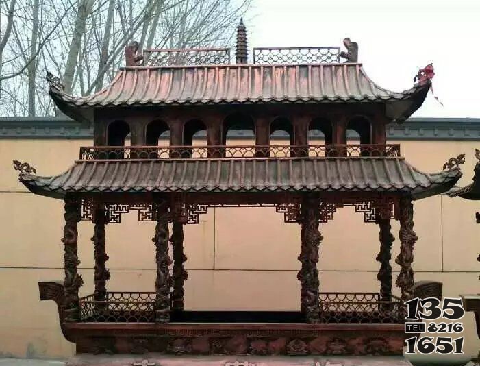 寺廟香爐銅雕 香爐雕塑廠家郭勒盟瑞黑代理點(diǎn)圖片
