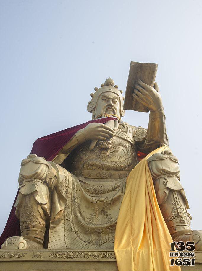 大型讀書關(guān)公銅雕 圖片