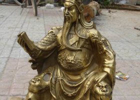 關(guān)公看書鑄銅關(guān)二爺銅雕 